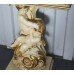 Painted Italian Carved Wood Cherub Side Table