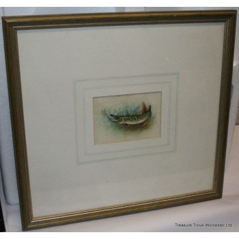 Signed Harry Davis Watercolour "Pike"