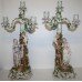 Pair of 19th c. Sitzendorf Candelabras