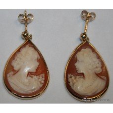 Pair of 9ct Gold Cameo Earrings