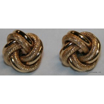 Pair of 9ct Gold Cartier Style Rope Knot Earrings