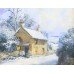 Pair of Alan King Winter Landscape Paintings Oil on Canvas
