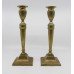 Pair of Antique Adam Style Brass Candlesticks