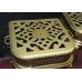 Pair of Antique Early 19th c. Pierced Brass Footmen Trivets
