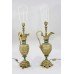 Pair of Antique Ormolu Ewer Form Table Lamps