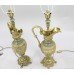 Pair of Antique Ormolu Ewer Form Table Lamps