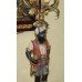 Pair of Antique Polychrome Gilt Carved Wood Blackamoor Table Lamps