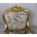 Pair of Carved Giltwood Louis XV Style Upholstered Armchairs