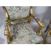 Pair of Carved Giltwood Louis XV Style Upholstered Armchairs