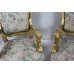 Pair of Carved Giltwood Louis XV Style Upholstered Armchairs