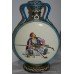 Pair of Bordeaux (Vieillard & Cie.) Cloisonné Faience Moonflasks