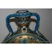 Pair of Bordeaux (Vieillard & Cie.) Cloisonné Faience Moonflasks