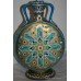 Pair of Bordeaux (Vieillard & Cie.) Cloisonné Faience Moonflasks