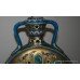 Pair of Bordeaux (Vieillard & Cie.) Cloisonné Faience Moonflasks