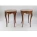 Pair of Brass Bound Kingwood Marquetry Lamp Tables