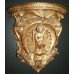 Pair of Gilded Hand Carved Cherubic Wall Brackets