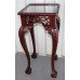 Pair of Carved Mahogany Glass Topped Pedestal Stands