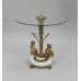 Pair of Cherub Ormolu & Marble Glass Topped Occasional Tables