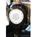 Pair of Ornate Porcelain Cobalt Blue Floral Urns