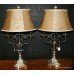 Pair of Crystal Table Lamps with Shades