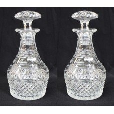 Pair of Elegant Cut Glass Stuart Crystal Liquor Decanter