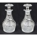 Pair of Elegant Cut Glass Stuart Crystal Liquor Decanter
