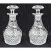 Pair of Elegant Cut Glass Stuart Crystal Liquor Decanter