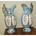 Pair of Early 20th c. Glazed Decorative English Ceramic Ewers