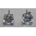 Pair of Man-made Imitation Diamond Silver Earrings