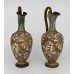 Pair of Edwardian Art Nouveau Doulton & Slaters Stoneware Ewers