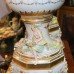 Pair of Ornate 5 ft Dresden Floral Lidded Urns