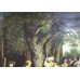 Pair of Early 19th c. Country Genre Scenes Oil on Canvas