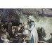 Pair of Early 19th c. Country Genre Scenes Oil on Canvas