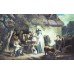 Pair of Early 19th c. Country Genre Scenes Oil on Canvas