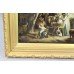 Pair of Early 19th c. Country Genre Scenes Oil on Canvas