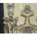 Pair of Fine Cut Glass Crystal Baccarat Style Lustre Candelabras