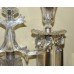 Pair of Fine Cut Glass Crystal Baccarat Style Lustre Candelabras