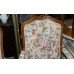 Pair of Floral Tapestry Style Upholstered Carved Occasional Armchairs Hall Chairs