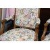 Pair of Floral Tapestry Style Upholstered Carved Occasional Armchairs Hall Chairs