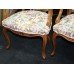 Pair of Floral Tapestry Style Upholstered Carved Occasional Armchairs Hall Chairs