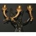 Pair of 19th c. French Ormolu, Bronze & Malachite Candelabras