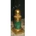 Pair of 19th c. French Ormolu, Bronze & Malachite Candelabras
