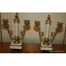 Pair of French Marble Garnitures
