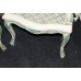 Pair of French Style Double Bergere Chateau Green Armchairs