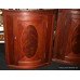Pair of Inlaid Mahogany Wall Hanging Corner Cabinets