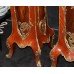 Pair of Louis XV Style Marble Topped Ormolu Mounted Inlaid Pedestals