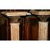 Pair of 19th c. French Style Cream Marble Column Pedestals