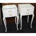 Pair of Olympus Painted White Marie Antoinette Style Bedside Nightstands