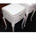 Pair of Olympus Painted White Marie Antoinette Style Bedside Nightstands