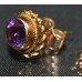 Pair of 9ct Gold Amethyst Earrings